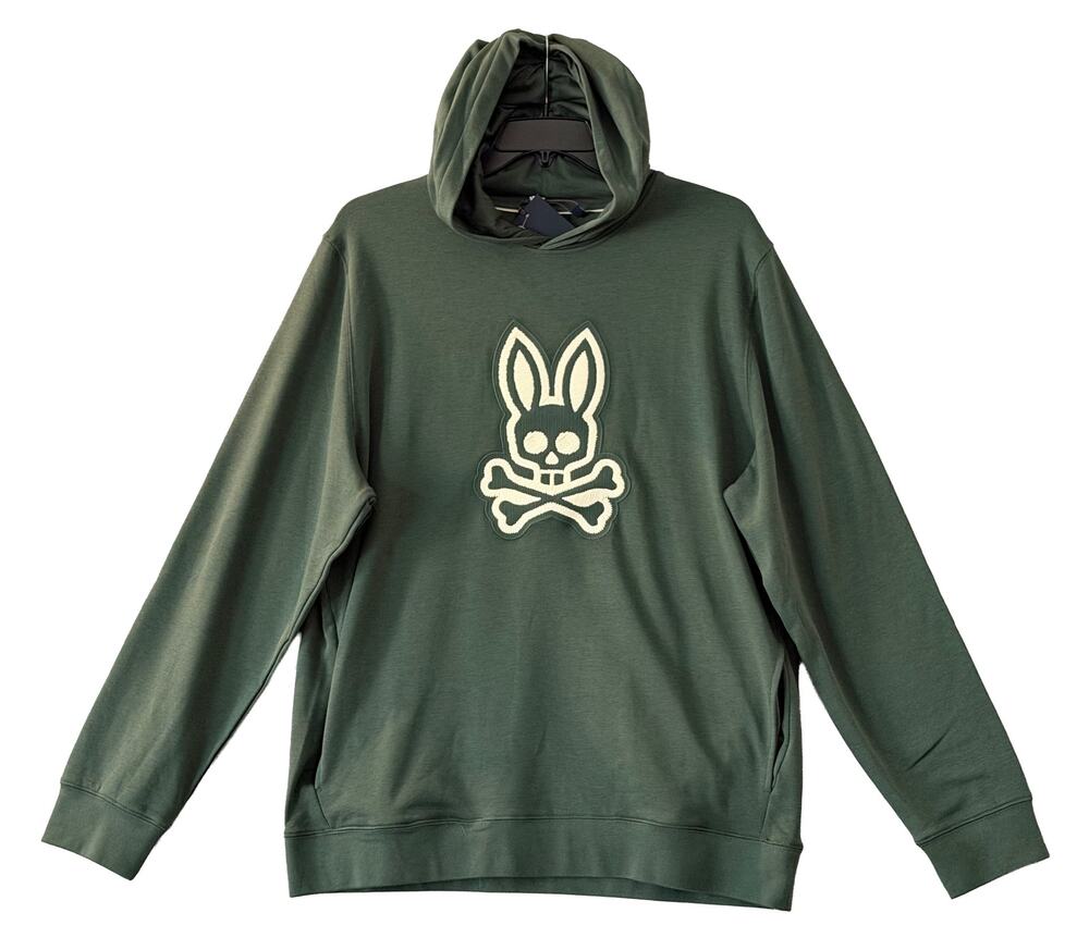 Psycho Bunny Harley Hoodie Men's XXL Knit Pullover Garden Topiary (Green) NWT